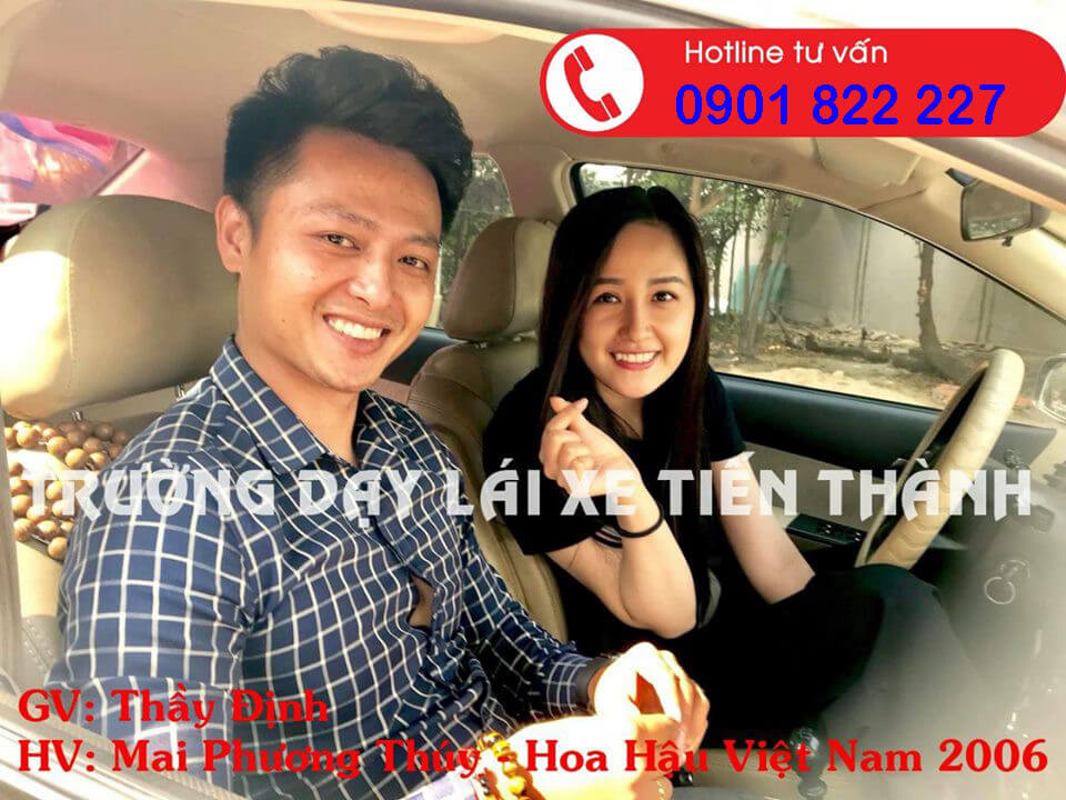 Mai Phương Thuý tham gia học lái xe tại Tiến Thành - Hóc Môn